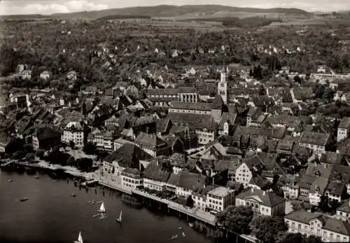 Ak Überlingen am Bodensee, Fliegeraufnahme