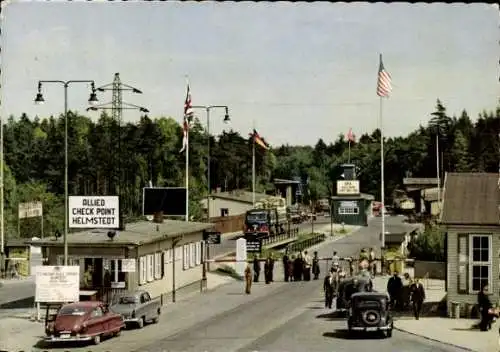 Ak Helmstedt in Niedersachsen, Zonengrenze, Autobahn-Kontrollpunkt, Allied Check Point