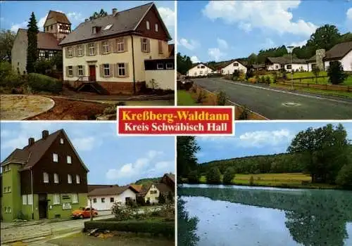 Ak Kreßberg in Württemberg, Fachwerkhaus, Teilansichten