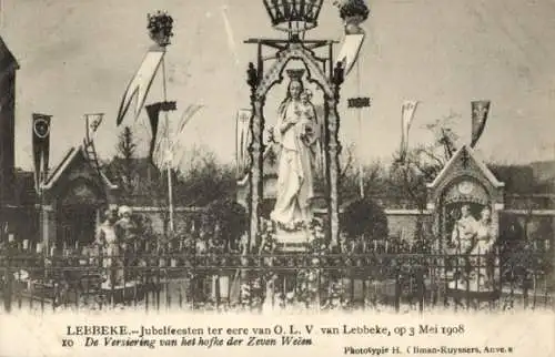 Ak Lebbeke Ostflandern Belgien, Jubelfeesten ter eere van O. L. V. van Lebbeke, 3. Mai 1908