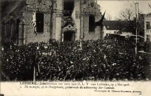 Ak Lebbeke Ostflandern Belgien, Jubelfeesten ter eere van O. L. V. van Lebbeke, 3. Mai 1908, Cantate