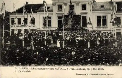 Ak Lebbeke Ostflandern Belgien, Jubelfeesten ter eere van O. L. V. van Lebbeke, 3. Mai 1908, Cantate