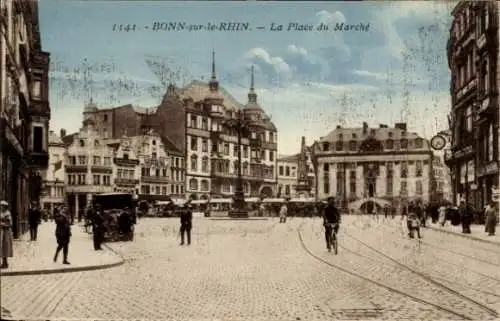 Ak Bonn am Rhein, Marktplatz