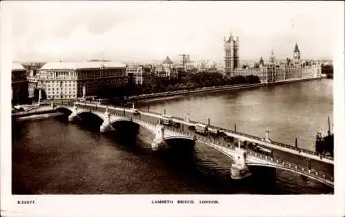 Ak London City England, Lambeth Bridge