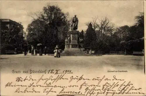 Ak Düsseldorf am Rhein, Cornelius-Denkmal