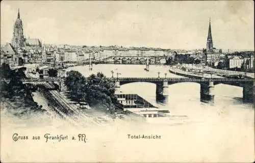 Ak Frankfurt am Main, Totalansicht der Stadt