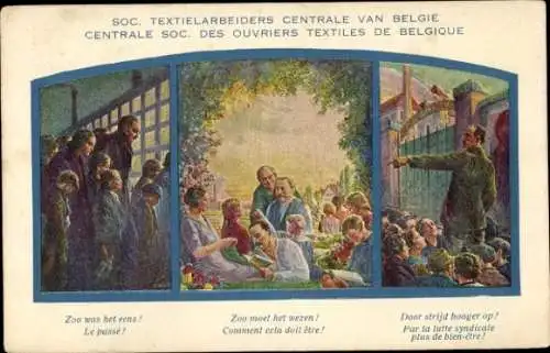 Ak Reklame, Centrale Soc. Textilarbeiter Belgiens