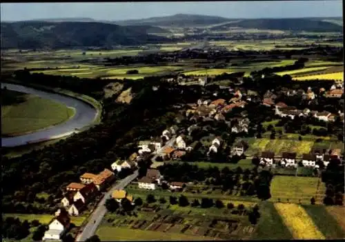 Ak Fürstenberg an der Weser, Gesamtansicht, Luftbild