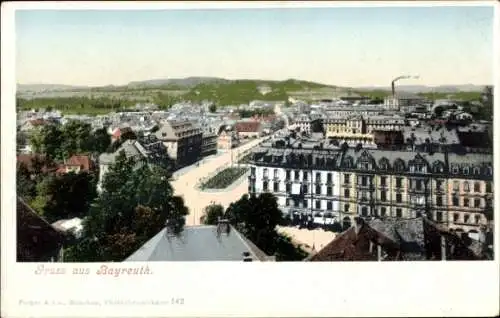 Ak Bayreuth in Oberfranken, Blick über die Stadt