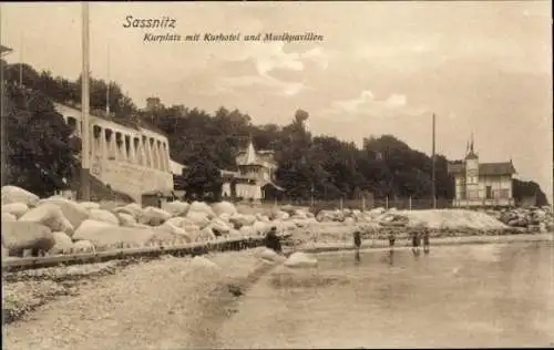 Ak Sassnitz auf Rügen, Kurplatz, Kurhotel, Musikpavillon