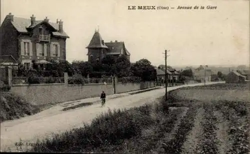 Ak Le Meux Oise, Avenue de la Gare