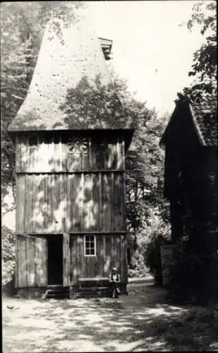 Foto Ak Toppenstedt in der Lüneburger Heide, Glockenturm der Kirche