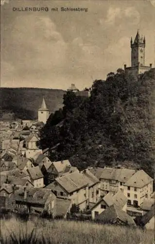 Ak Dillenburg in Hessen, Teilansicht, Schlossberg