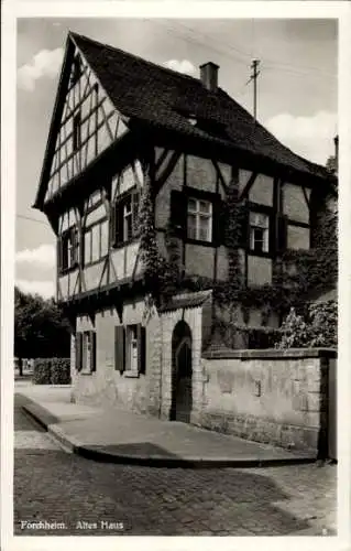 Ak Forchheim, Straße mit altem Fachwerkhaus, Garten