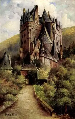 Künstler Ak Wierschem an der Mosel, Burg Eltz