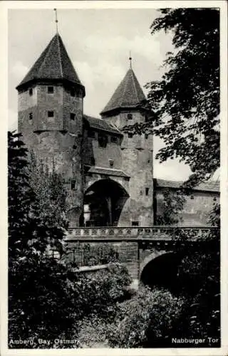 Ak Amberg Oberpfalz, Nabburger Tor, Brücke