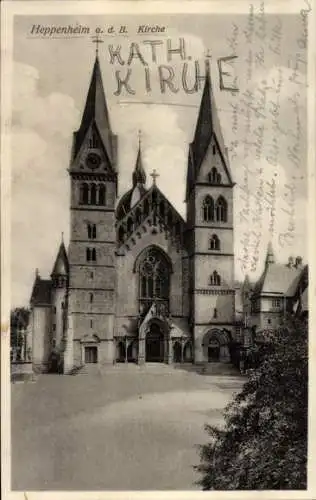 Ak Heppenheim an der Bergstraße, Katholische Kirche