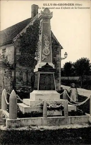 Ak Ully Oise, St-Georges, Monument aux Enfants de la Commune