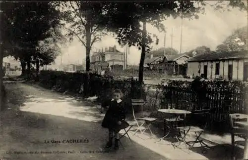 Ak Achères Yvelines, La Gare