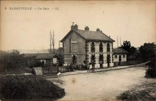 Ak Gargenville Yvelines, Gare