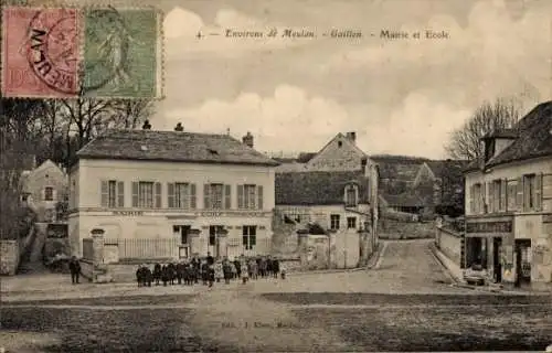 Ak Gaillon Meulan und Yvelines, Rathaus und Schule