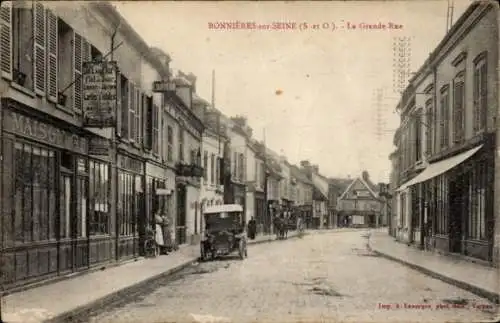 Ak Bonnières-sur-Seine Yvelines, La Grande Rue