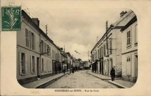 Ak Bonnières-sur-Seine Yvelines, Rue de Paris