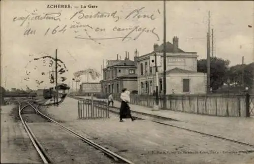 Ak Achères Yvelines, La Gare