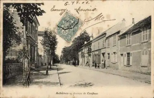 Ak Achères Yvelines Avenue de Conflans