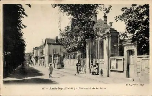 Ak Andrésy Yvelines, Boulevard de la Seine