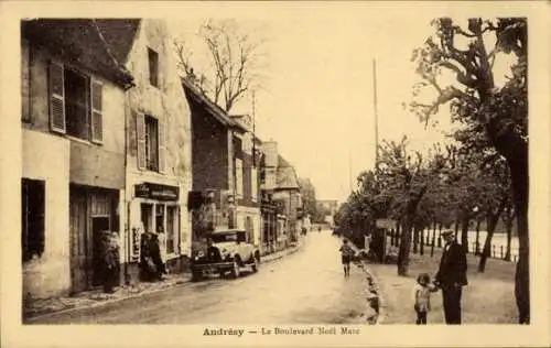 Ak Andrésy Yvelines, Le Boulevard Noel Marc