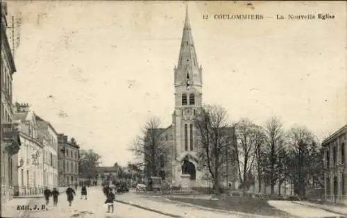 Ak Coulommiers Seine et Marne, Nouvelle Eglise