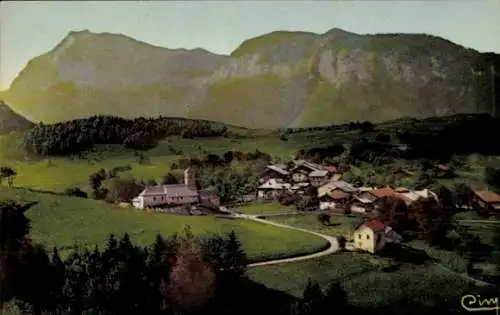 Ak Araches les Carroz Haute Savoie, Le Chef-lieu, les Communaux