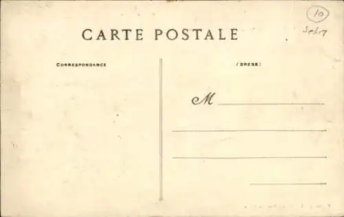 Ak Bas Samois Seine et Marne, Inondations de la Seine, Vue prise le 25 Janvier 1910