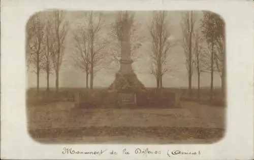 Ak Amiens Somme, Monument de la Defense