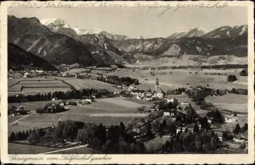 Ak Großgmain in Salzburg, Panorama vom Salzbüchsl aus gesehen