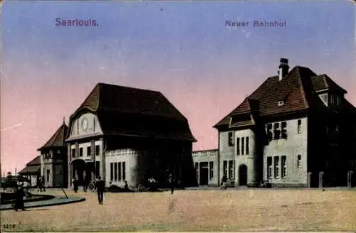 Ak Saarlouis im Saarland, Neuer Bahnhof