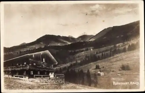 Foto Ak Hausham in Oberbayern, Rohrauerhaus, Rohrauer Haus, Bergpanorama