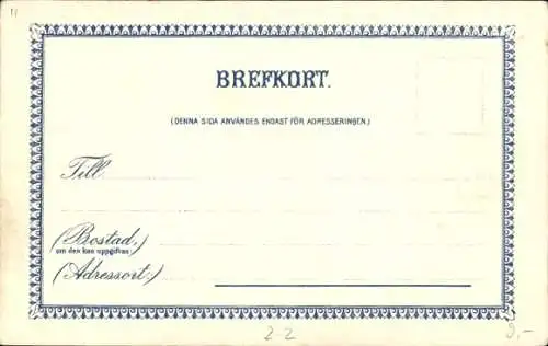 Wappen Ak Schweden, Briefmarken