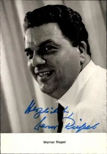 Ak Schauspieler Werner Riepel, Portrait, Autogramm