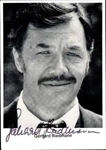 Ak Schauspieler Gerhard Riedmann, Portrait, Autogramm
