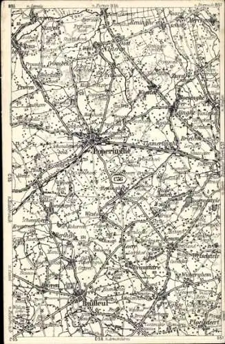 Landkarten Ak Marskarten C 56, Poperinghe, Brailleul