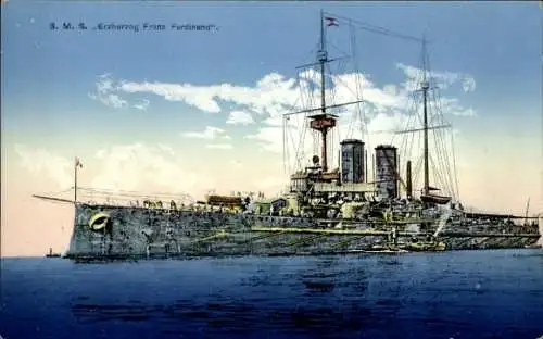 Ak Österreichisches Kriegsschiff, SMS Erzherzog Franz Ferdinand