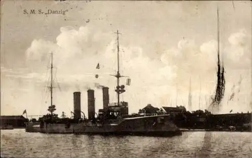 Ak Deutsches Kriegsschiff, SMS Danzig, Kaiserliche Marine