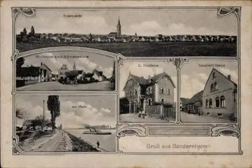 Ak Sondernheim Germersheim am Rhein, Forsthaus, Schwesternhaus, Geschäft