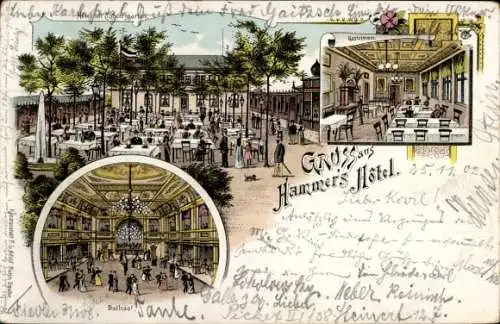 Litho Dresden Zentrum Altstadt, Hammer's Hotel, Innenansicht