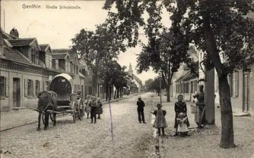 Ak Genthin am Elbe Havel Kanal, Goße Schulstraße