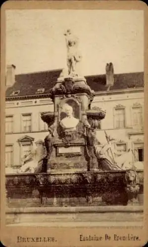 Kabinett Foto Bruxelles Brüssel, Charles-de-Brouckère-Springbrunnen