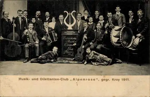 Ak Kray Essen im Ruhrgebiet, Musik- und Dilettanten-Club Alpenrose