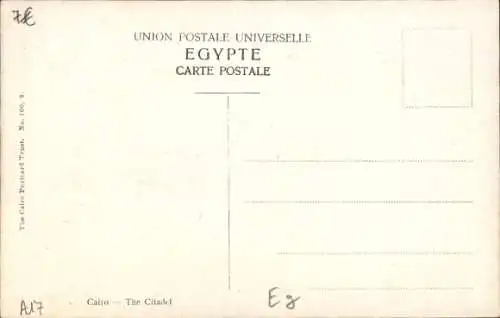 Ak Kairo Kairo Ägypten, Zitadelle, Panorama